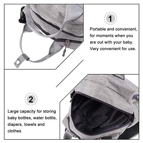 Bolsa de fraldas Valicclud para uso ao ar livre, bolsa de fraldas para mamadeiras de bebê e maternid