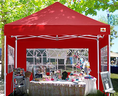 Carpa desplegable de 10 x 10 pies con ventanas estilo iglesia ABCCANOPY 6