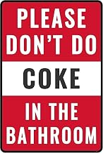 Funny Bathroom Substance Ban Warning Sign (I) Man Cave Metal Sign 8x12 Inch – Yard, Indoor or Outdoor Wall Decor