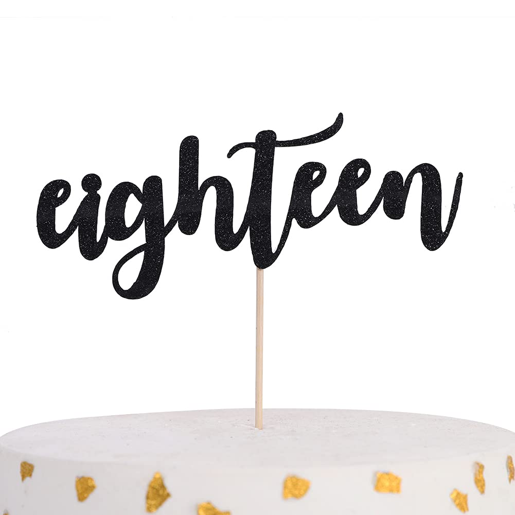 Buy Black 18 Years Old Birthday Cake Topper Sparkling Hanging Cake buy-black-18-years-old-birthday-cake-topper-sparkling-hanging-cake