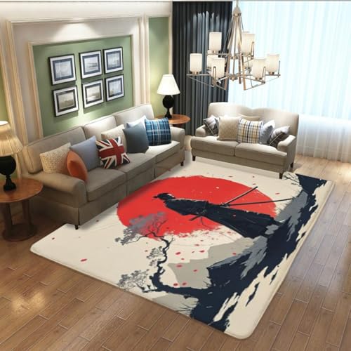Tapete decorativo estilo japonés samurái 90x60 cm miniatura 3