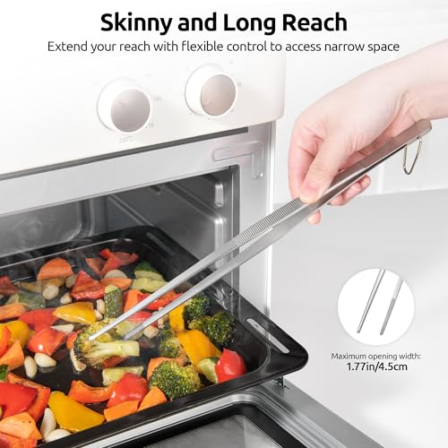Image of U-Taste Kitchen Cooking Tweezer, 18 /8 Stainless Steel Tong, 12 inch /Pointed Tip