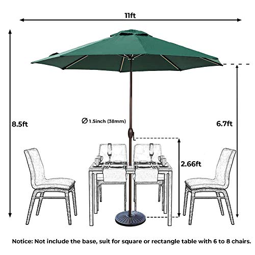 Abba Patio 11ft Patio Umbrella Outdoor U Buy Online In Japan At Desertcart
