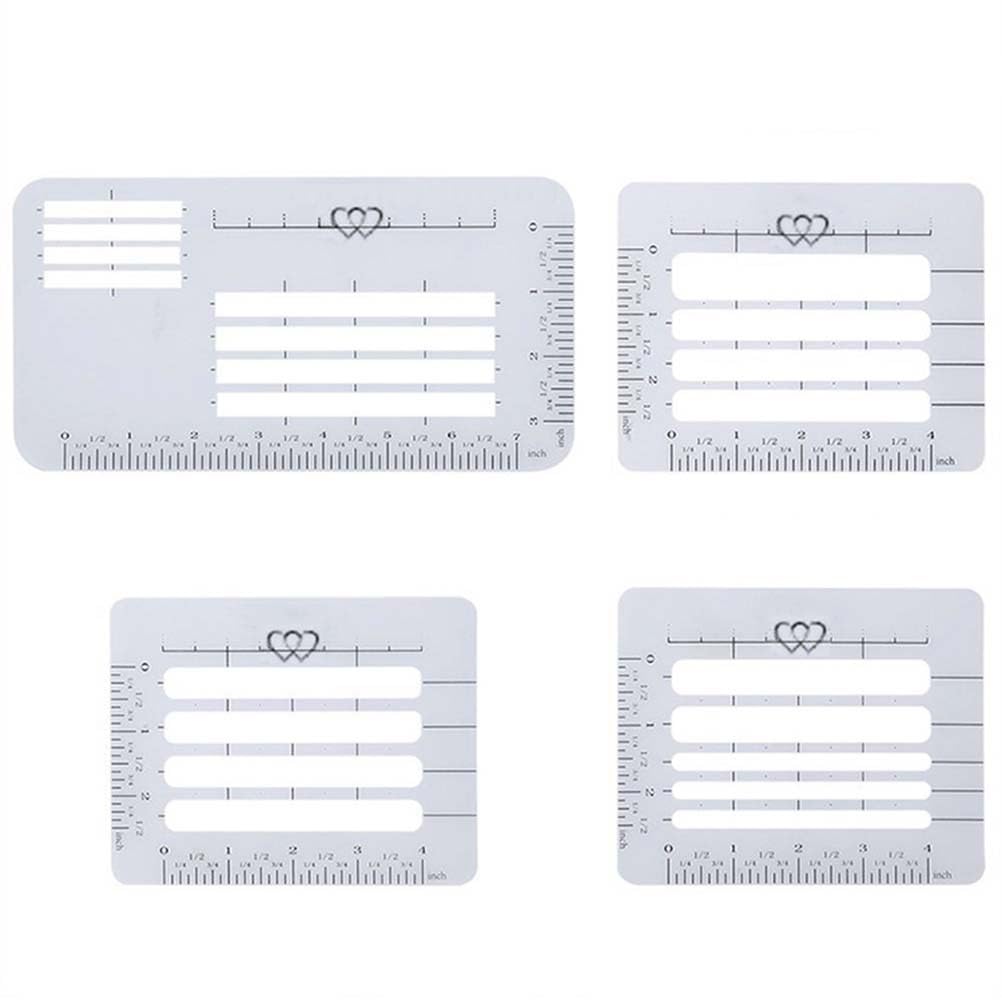 SUPVOX 4 Styles Envelope Addressing Guide Stencil, Durable PP Material Lettering Aid Templates, for Envelopes, Festival Thank You Cards, Scrapbooking