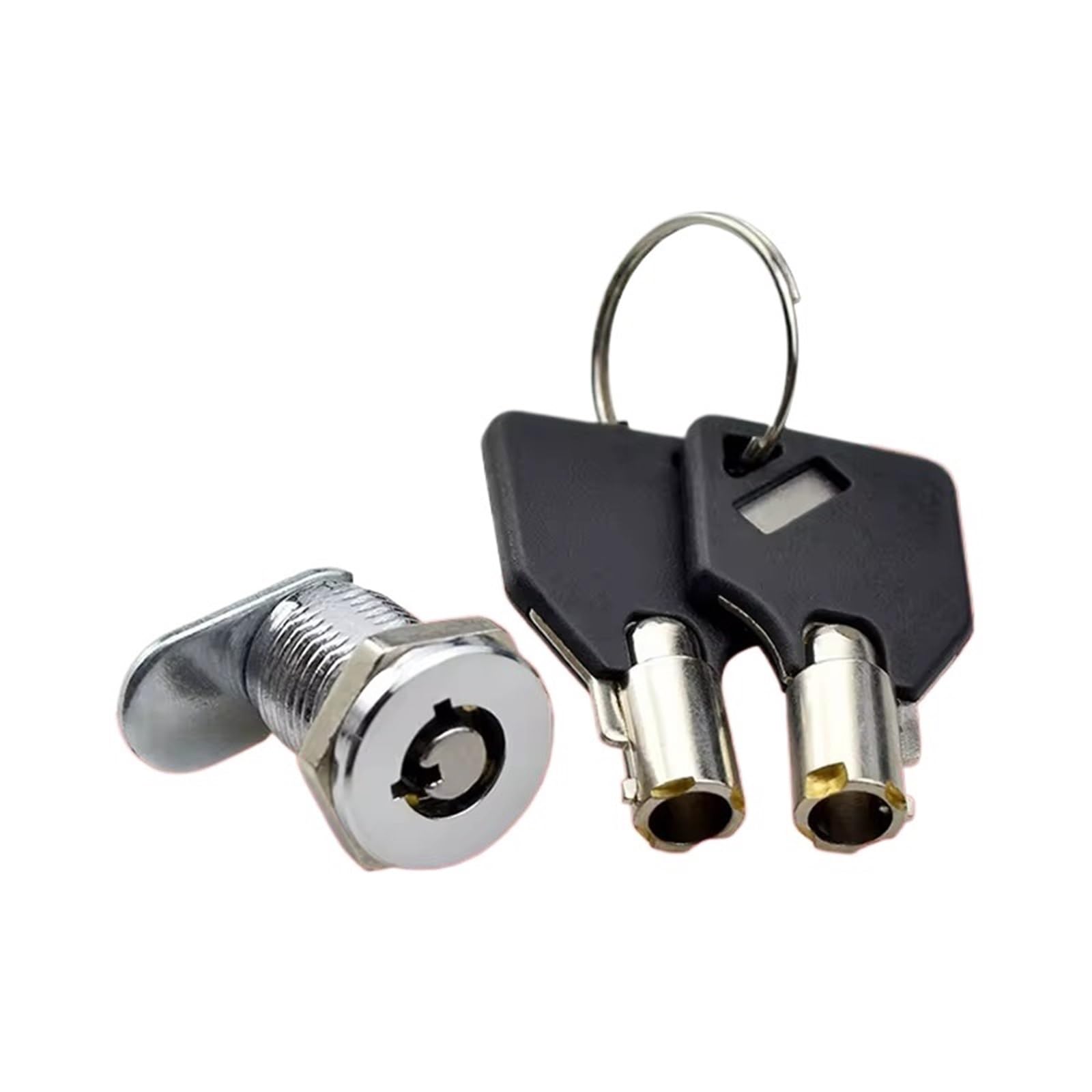 Zqagbaod Silver 1Pcs Mini Tubular Cam Lock Two Key-Way