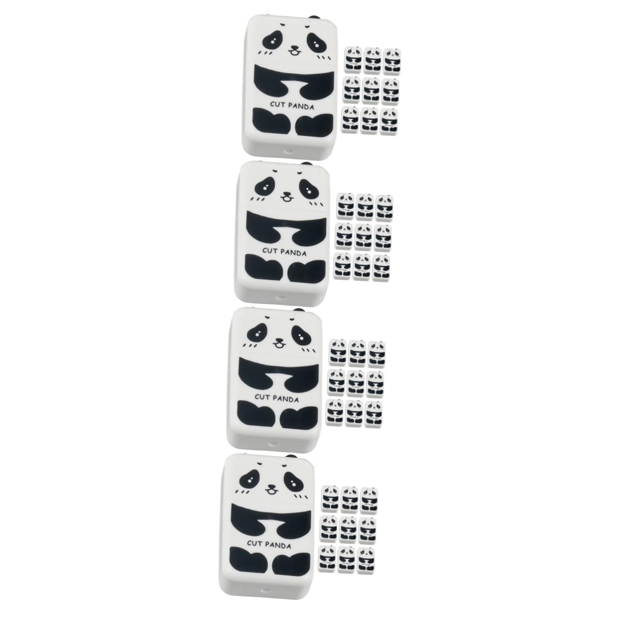 HOMSFOU 4 Sätze Panda Radiergummis Kreative Radierer Für Künstler Niedliche Bleistift Radiergummis Für Schule Und Büro Geschenkidee Für Freunde 10 Stück * 4