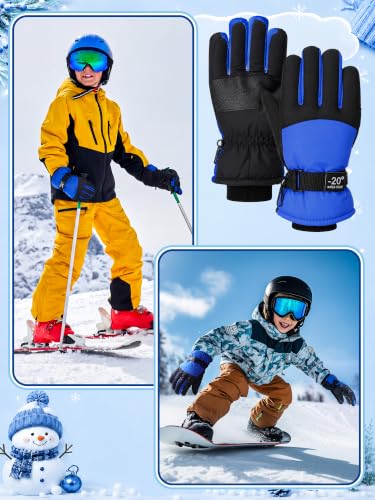 Image of Geyoga Kids Waterproof Winter Snow Ski Gloves