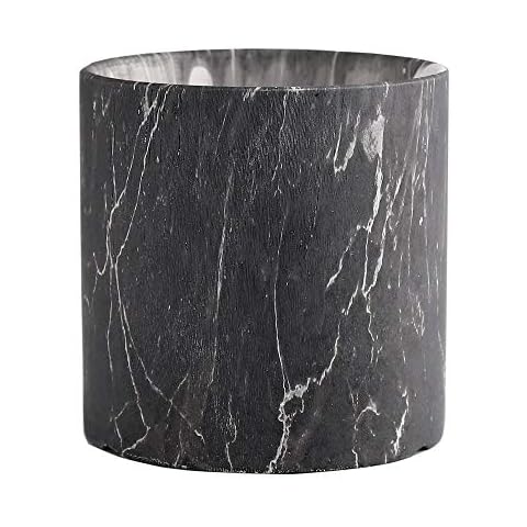 BPTCHP Blumentopf Schwarz Keramik Marmor Garten Cover