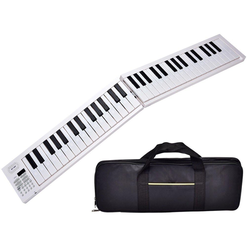 Piano Electrónico Plegable De 61 Teclas: Teclado Ligero Y Portátil para Viajes Y Aprendizaje En Casa.