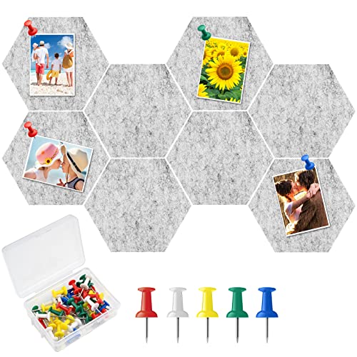 10 Stück Korkpinnwände Sechseckig - Selbstklebend Mit Reißzwecken