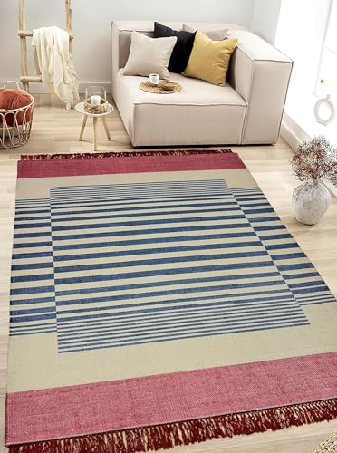 Image of Printed Rug Soft Floor Carpets with Anti Slip Backing for Living Room | Bedroom | Kids Room (Grey Blue, 3x5 Feet)