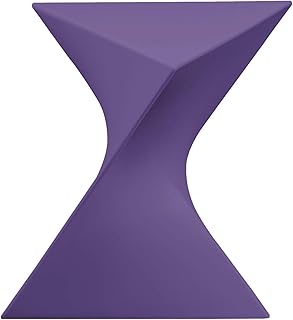 LeisureMod Modern Purple Accent Side Table - Stylish Side Vanity Table f...