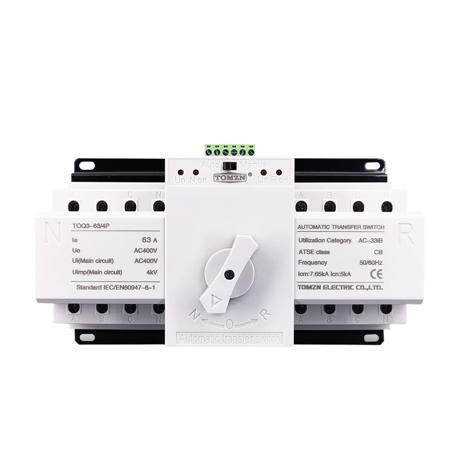 VDOQTLJT 4P 63A 380V MCB Type Dual Power Automatic Transfer Switch ATS