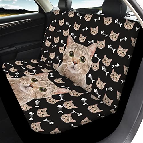 Image of Modysero Cute Cat Print Automotive Seat Cover Full Set Custom Breathable Elastic Car Seat Cover for Women Soft Comfortable Vehicle Seat Protector Universal Fit Most Cars SUV Trucks