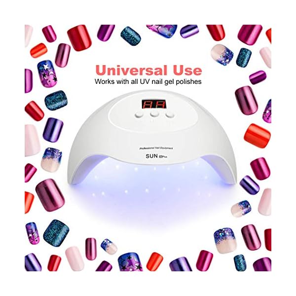 PHIAKLE Professional UV LED Nail Lamp X7 for Gel Polish Led for Gel Nails 3 Timers (White)