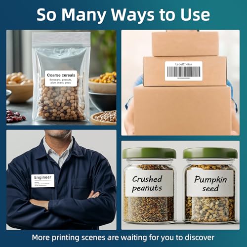 Image of 100 Sheets 1000 Pcs 2 inchx4 inch 10 Up Shipping Address Labels Compatible with Laser and Inkjet Printers, 2x4 10 Per Page Strong Adhesive Internet Mailing Shipping Labels