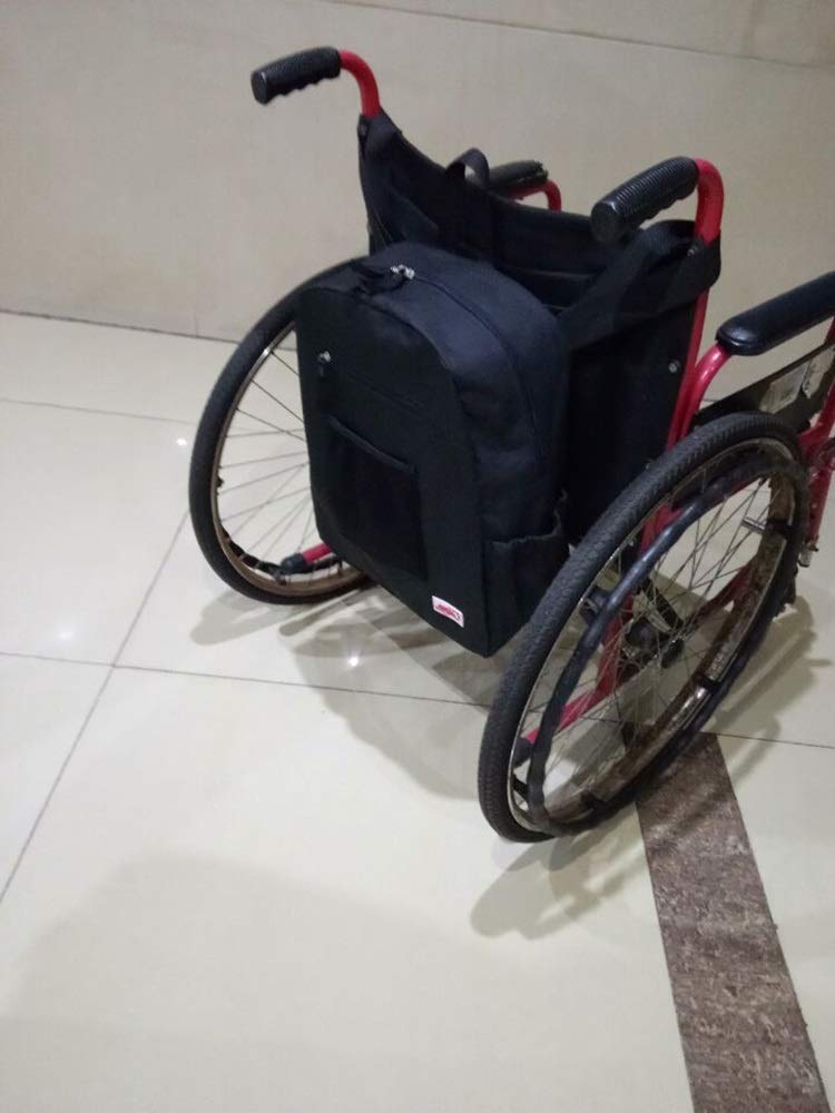 GHzzY Rollstuhlrucksack - Aufbewahrungstasche für Rollstühle zum Tragen von losen Gegenständen und Zubehör - Passend für die meisten Roller, Walker und Rollstühle
