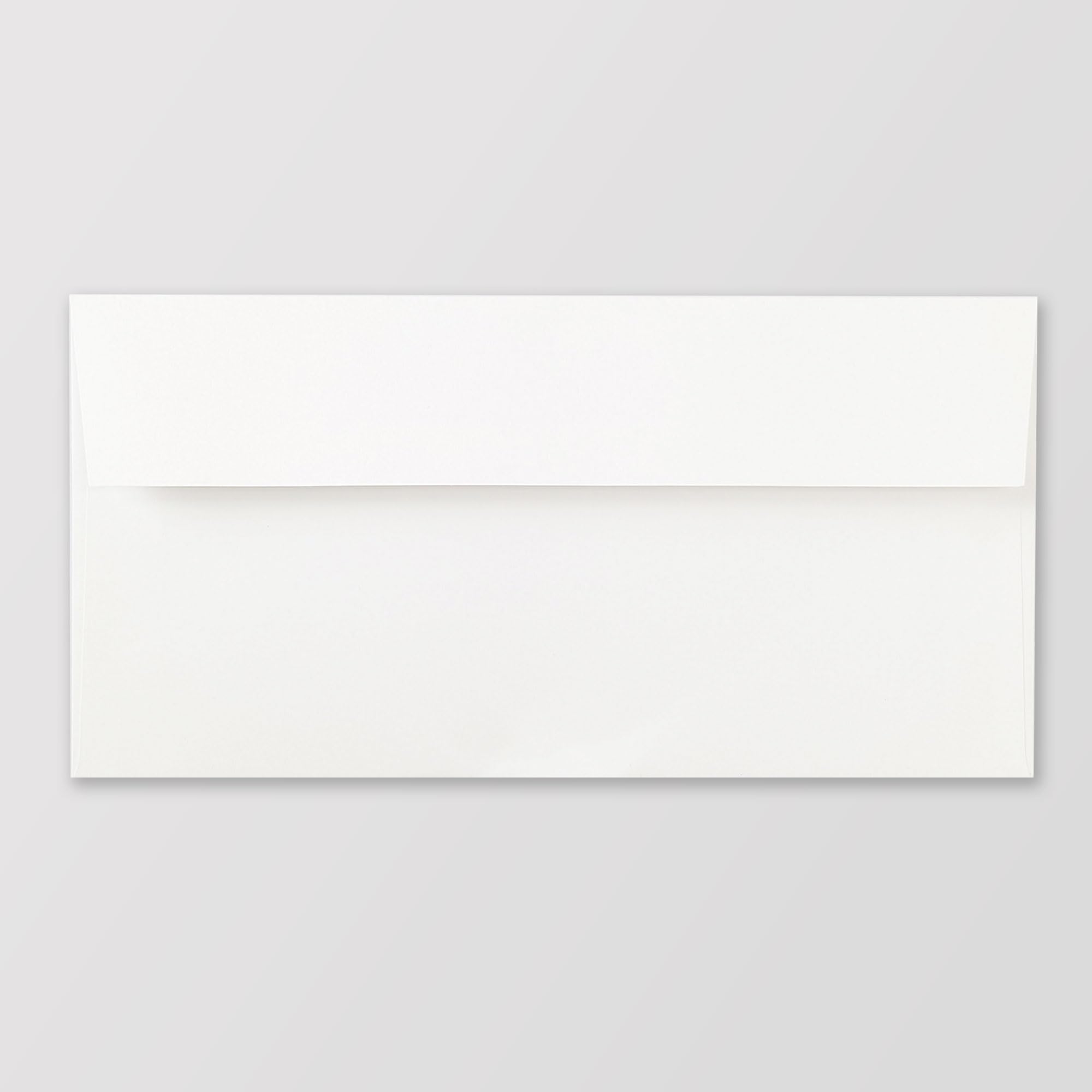 Mailshack Conqueror Luxury Envelopes DL 110mmx220mm, Thick 120gsm. No Watermark, Peel & Seal, Plain (High White Laid, 100)