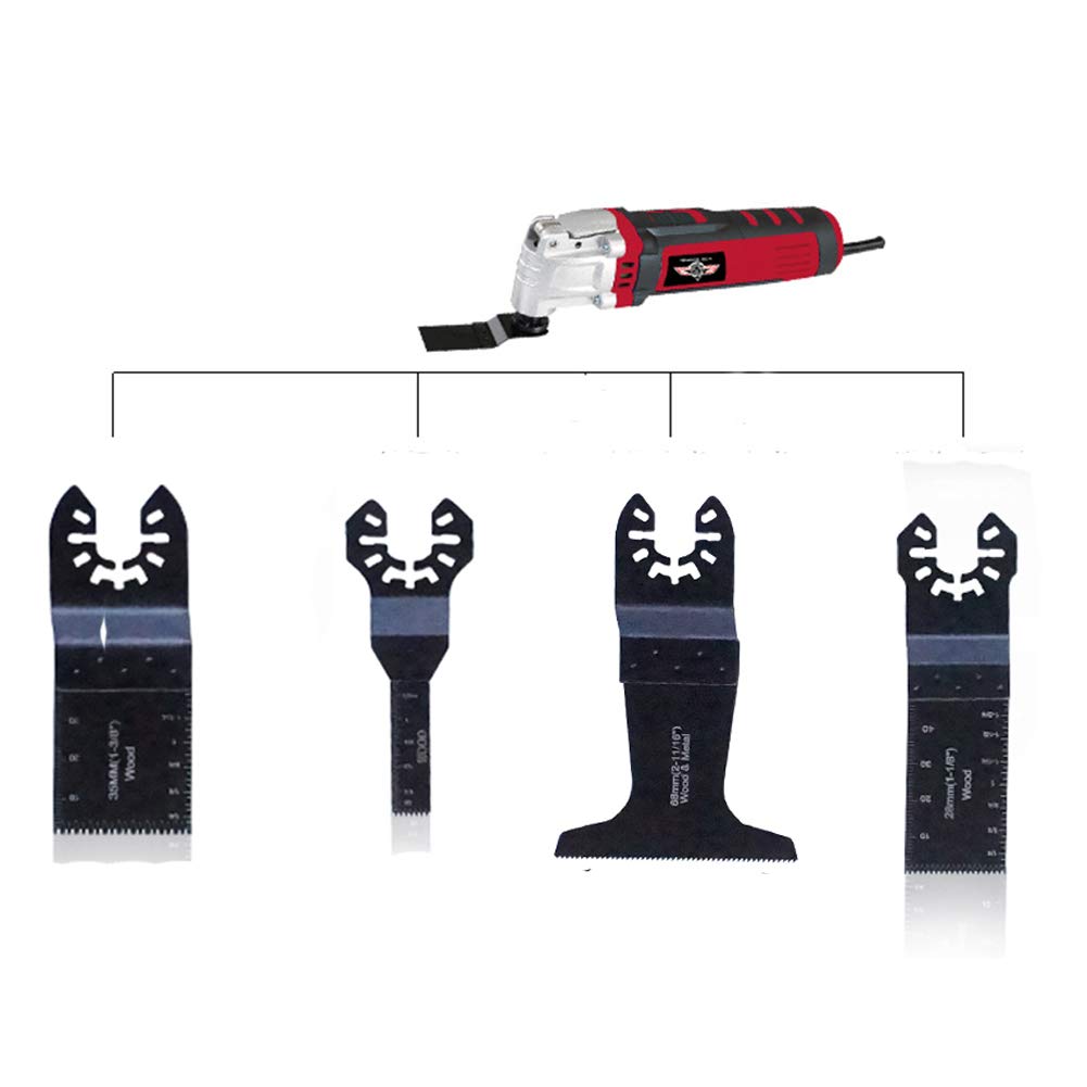 8 lame universali in acciaio al carbonio per taglio del legno, lame oscillanti per utensili multifunzione Fein, Dremel, Bosch, Makita, Dewalt