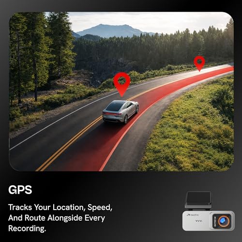 Image of Nextro X700 DualVision Plus Dashcam, 4K Front + 1K Rear, STARVIS Sensor, ADAS, Built-in GPS,150 Wide Angle, Wi-Fi App, Night Vision, WDR, G-Sensor, 3.2 inch IPS Display, Parking Monitor