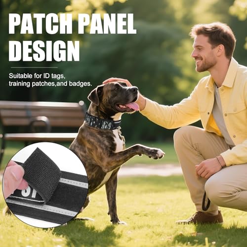 Taktisches Hundehalsband Reflektierend mit Metallschnalle, Weich Gepolstertes Nylon Hundehalsband 5cm Breit Verstellbare Halsband für Mittlere Große Hunde Jagd Training Freizeit Outdoor