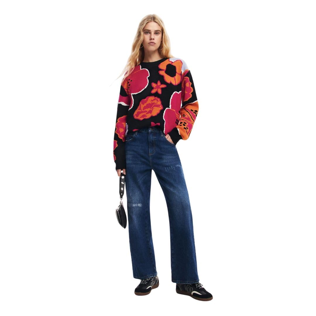 Desigual Women's Woman Denim Long Trouser Jeans, Blue, 40