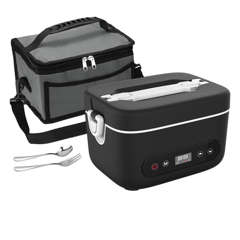 Vjsujehgy Cordless Electric Lunch Box-12000mAh Rechargeable Portable Food Warmer with 5-Sided Heating,for,Outdoors