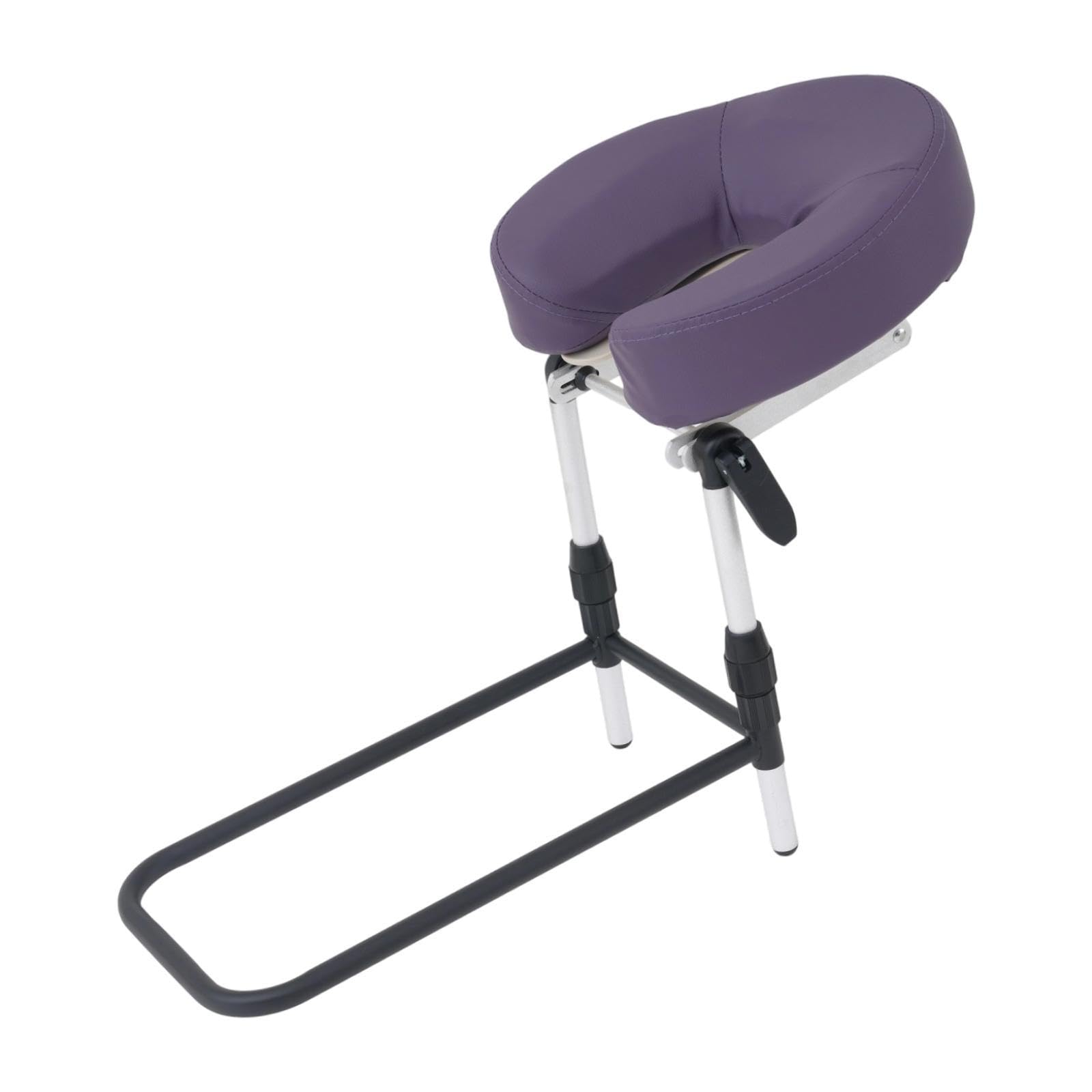 perfk Appui Tête pour Table de Massage Lit, Coussin de Soutien pour Tête et Visage, Hauteur et Inclinaison Réglable, Accessoire pour Récupération Après Une Chirurgie Oculaire, pour Salon, Violet