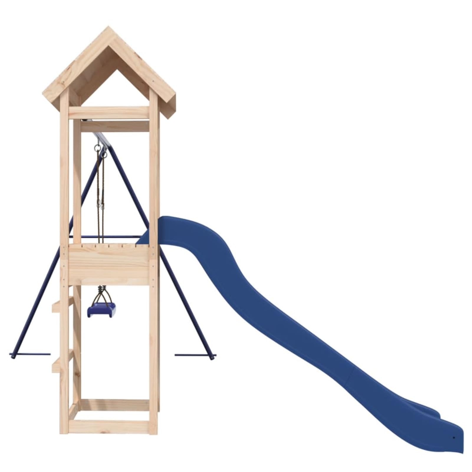 Parque Infantil de Exterior Casitas De Madera Infantiles Madera Maciza de Pino Columpio Jardin Exterior NiñOs