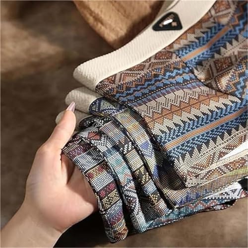 Empiricala Retro Pattern Design Men's Premium Cotton Boxer Briefs Breathable Moisture-Wicking Underwear Pack with Flexible4