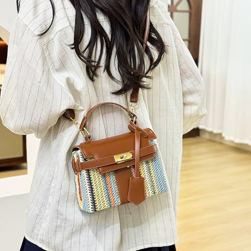 Bolso de playa Straw para mujer Tote para viaje miniatura 5