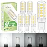 Lumlog G9 Led Bulbs Cool White, 3W Light Bulbs, Equivalent to 30-40W Halogen, 340Lm, 220-240V No Flicker Dimmable Energy Savingor Lighting Decor 6 Pack [Energy Class E]