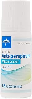 Medline MedSpa Roll-On Antiperspirant: Quick-Dry, Long-Lasting Sweat & Odor Protection, 1.5 oz Bulk Case of 96