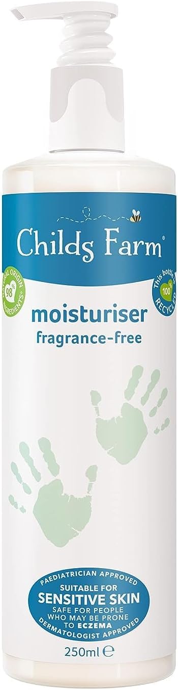 Childs Farm | Kids Moisturiser | Unfragranced | Soothes & Hydrates | Suitable for Dry, Sensitive & Eczema-prone Skin | Multipack of 6 x 250ml