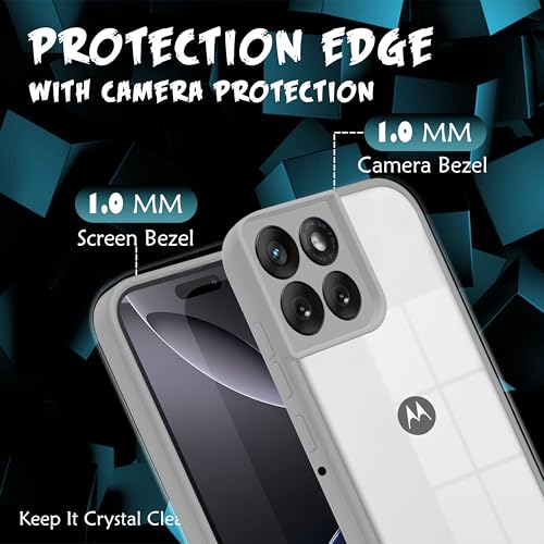 V-TAN Store V-TAN Motorola Edge 60 Fusion Clear Case Gray - Image 5
