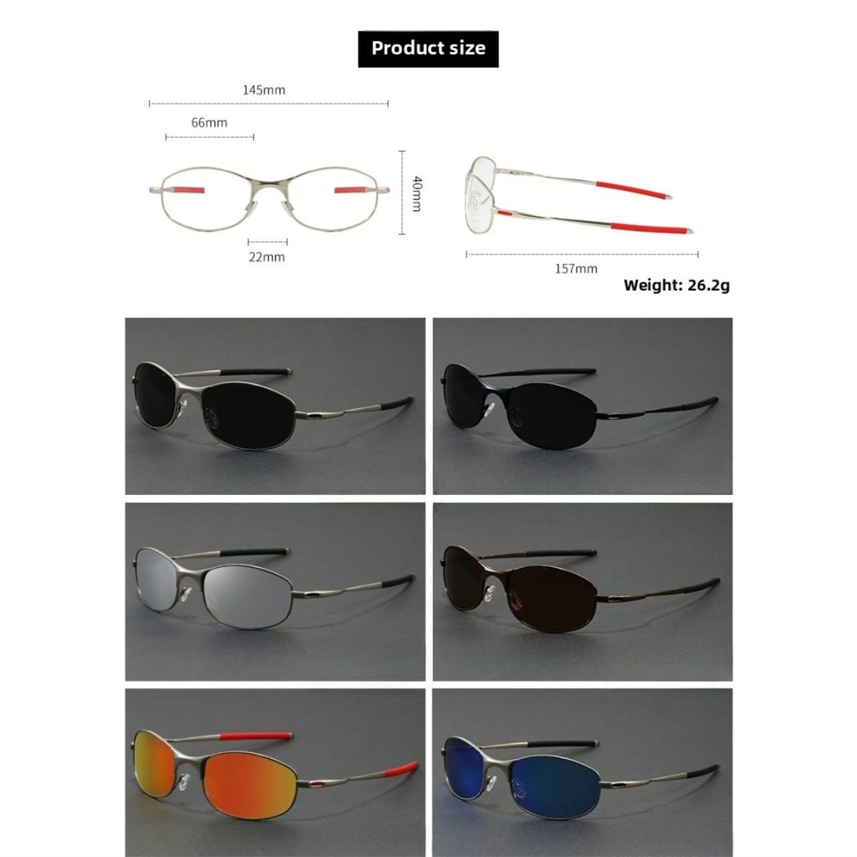 Gafas de sol polarizadas para hombre con protección UV400 y montura metálica ultraligera.