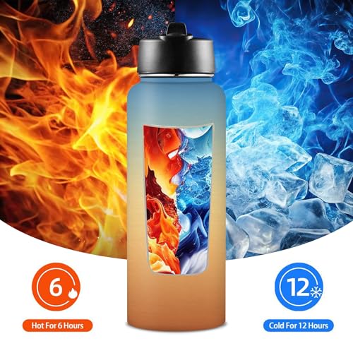 Botellas de Agua Personalizadas con Pajilla 18oz Impresión Doble Cara Acero Inoxidable Termo Aislado Regalos Personalizados Para Navidad Cumpleaños para Mamá Papá Abuelo Abuela miniatura 7