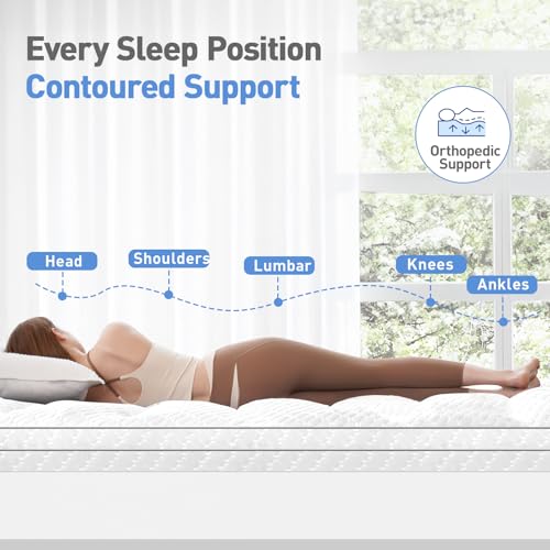 Dual Layer 3 Inch Memory Foam Mattress Topper Queen Size, 2 Inch Cooling Gel Memory Foam Plus 1 Inch Pillow Top Mattress Pad Cover, with 8-21 Inch Deep Pocket
