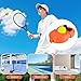 ALLOMN Solo Tennis Trainer Rebound with 3 String Balls, Solo Practice Rebound Ball for Adults & Kids, Portable Tennis Training Equipment for Beginners Sport Exercise, Tennis Rebounder Kit.