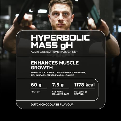 USN Hyperbolic Mass Dutch Chocolate 6kg: High Calorie Mass Gainer Protein Powder for Muscle Building and Weight Gain - Improved Formula & Flavour with 7.5g Creatine Monohydrate and Less Sugar - Image 6