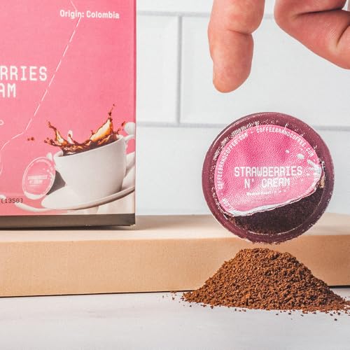 Premium Blend Coffee Brand KCups with Strawberry Cream Flavored Coffee | Sweet, Smooth, And Velvety Texture for A Deliciously Unique Coffee Experience | 12 Pack - Thumbnail 5