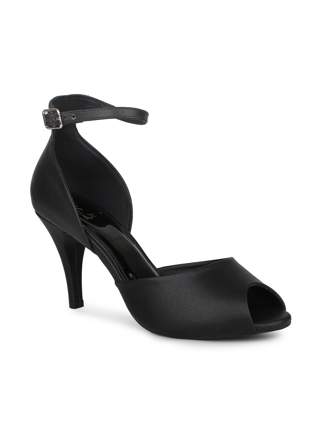 inc.5 Womens Women Black Buckle Closure Ankle Loop Party Stiletto Peep Toes Heels Sandal-picture-48