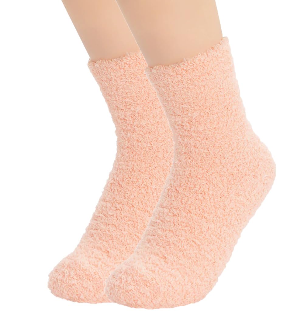Tc The Cheers Unisex Pink Snuggle Socks - Extremely Cozy Terry Fluffy Winter Socks (Pink)