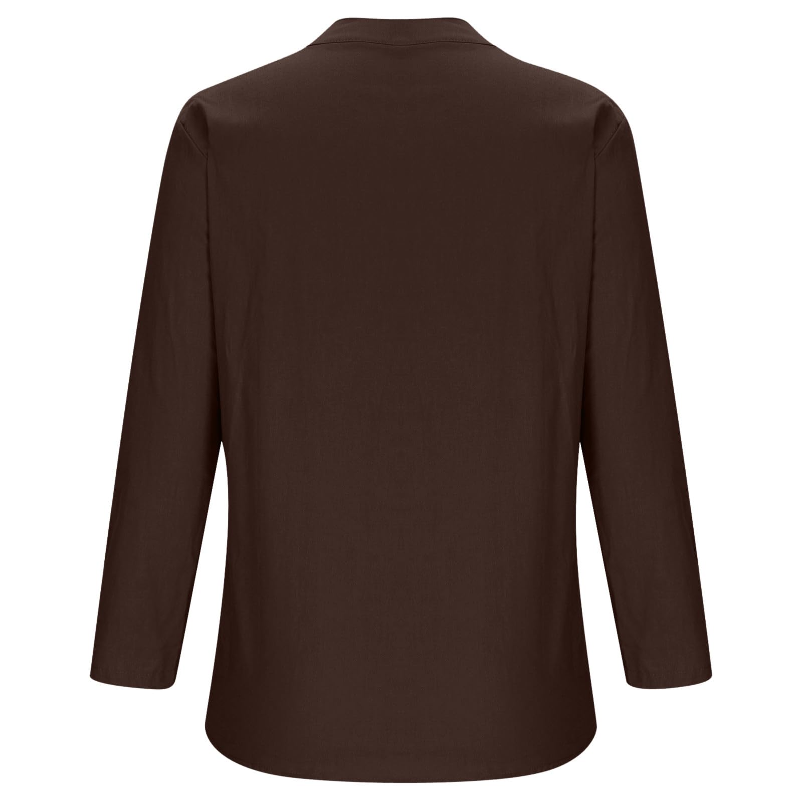 Camicia Donna Bianca Elegante Blusa Cotone E Lino Lunga Manica Lunga Camicia da Lavoro Scollo a V Estiva Casual Camicette per Vacanze Tinta Unita Classico Shirt Tops Oversize Moda Camice Curvy