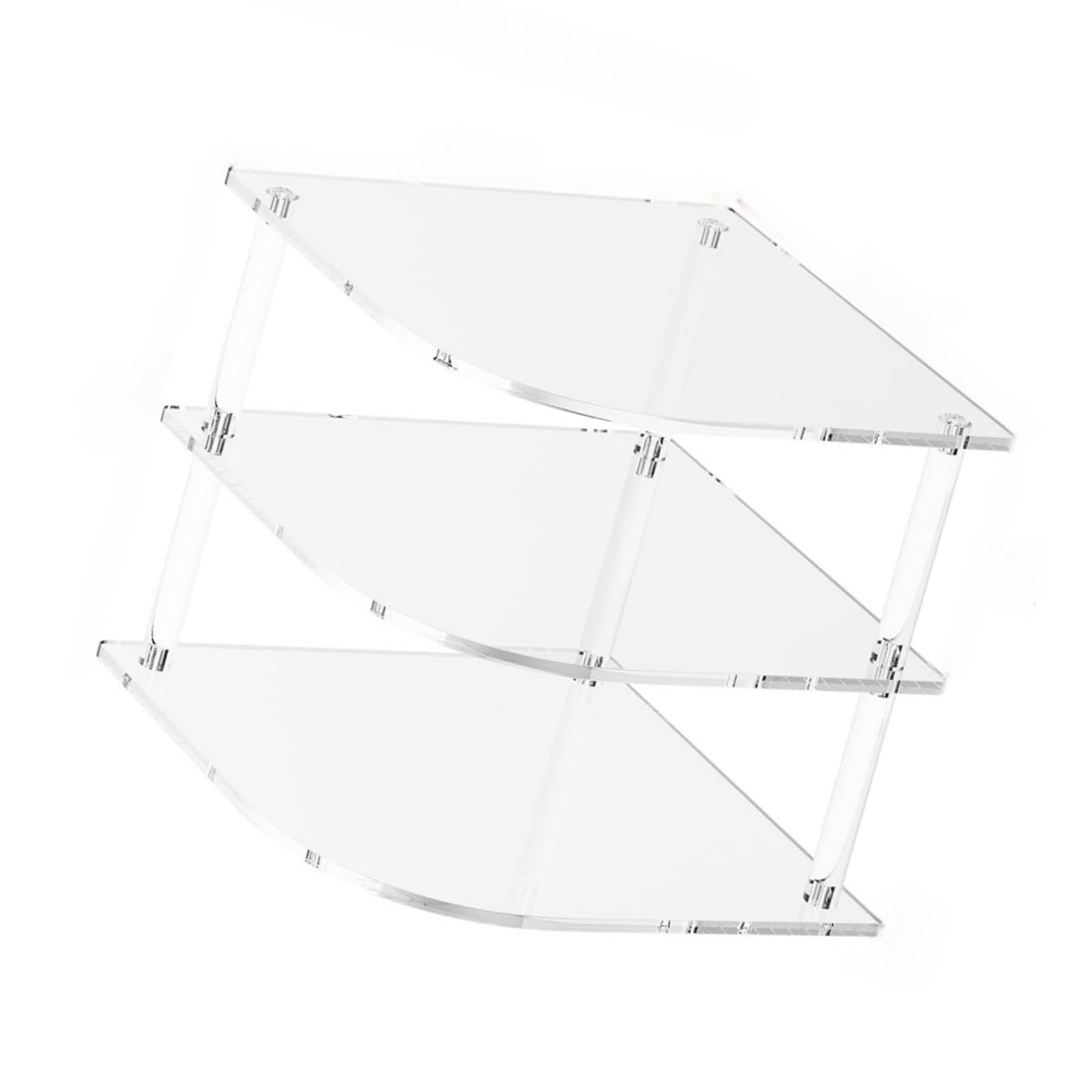 Nucelit Space Efficient Acrylic Corner Shelf for Dishes Bowls Waterproof Kitchen Cabinet Storage Organiser for Tablewares Waterproof Acrylic Shelf