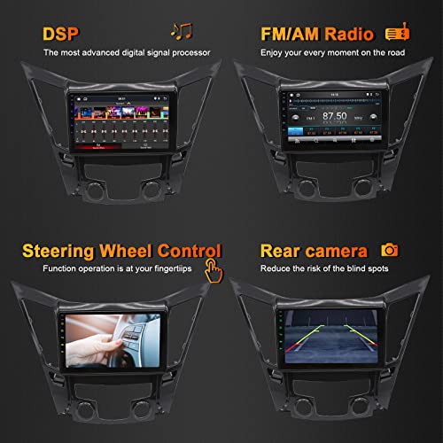 Swtnvin Car Radio Stereo For Hyundai Sonata 2011 2012 2013 2014 2015 Android 12 Carplay & Android Auto Hd Ips Touch Screen Multimedia Player Navigation With Bt Wifi Swc Fm Quad Core 2+32Gb #TOP6