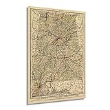 Historix Vintage 1888 Map of Alabama - 24x36 Inch Vintage Map of Alabama Wall Art - Railroad Map of Alabama Poster - State of Alabama Decor - Alabama Old Maps - Alabama Wall Decor