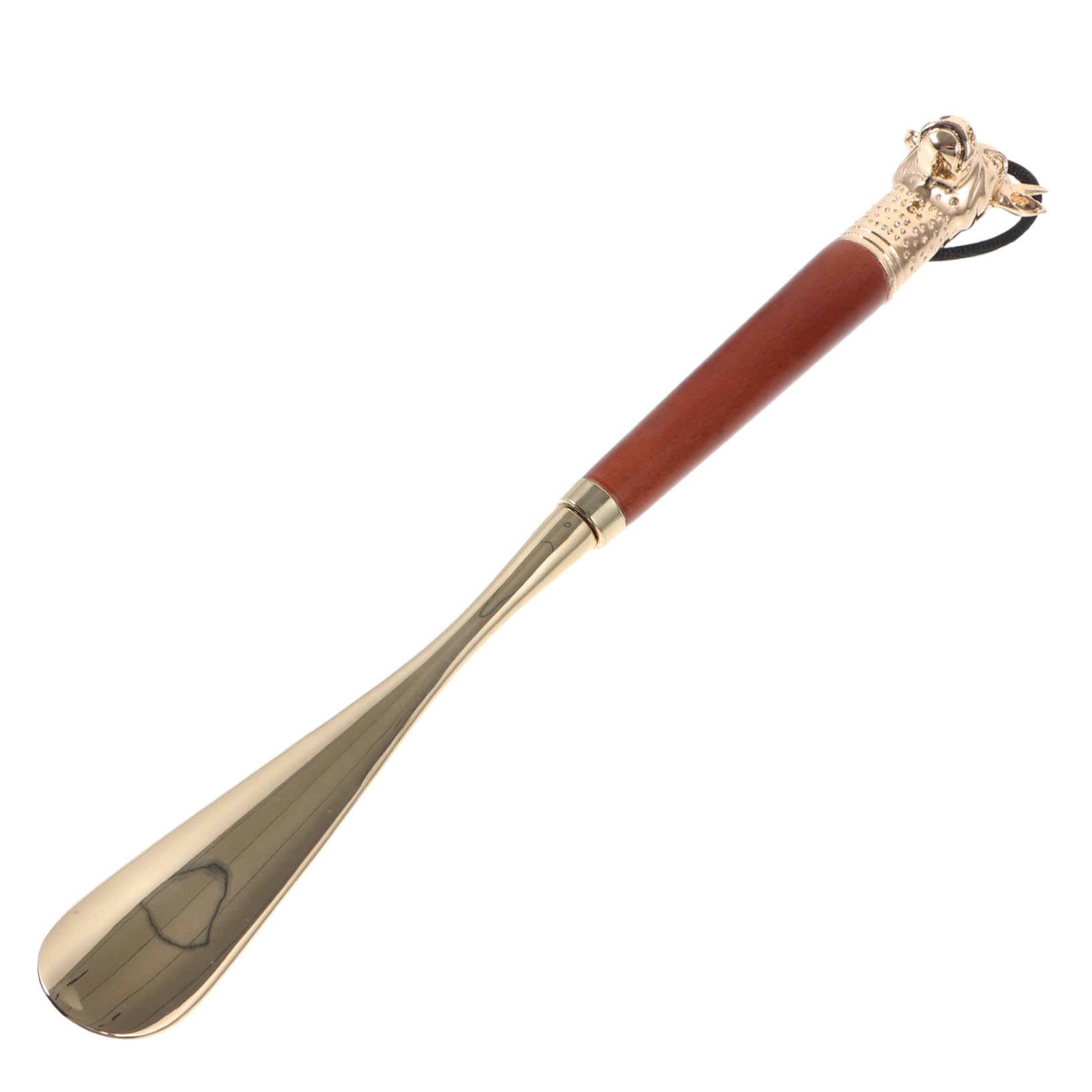 Chausse-pied Tête de Taureau en Alliage et Bois 32cm