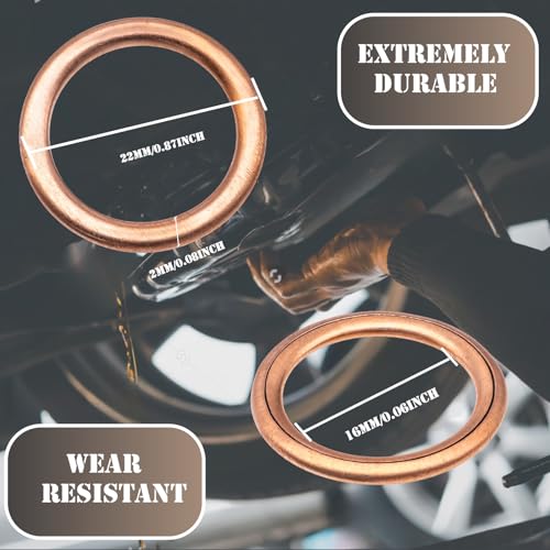 Image of 10 PCS Engine Oil Drain Plug Gasket Crush Washer Replacement for M16 11137546275 Gasket Ring Fits for MINI Cooper, R56, Clubman, Cabrio, Coupe, Roadster, Countryman, Paceman