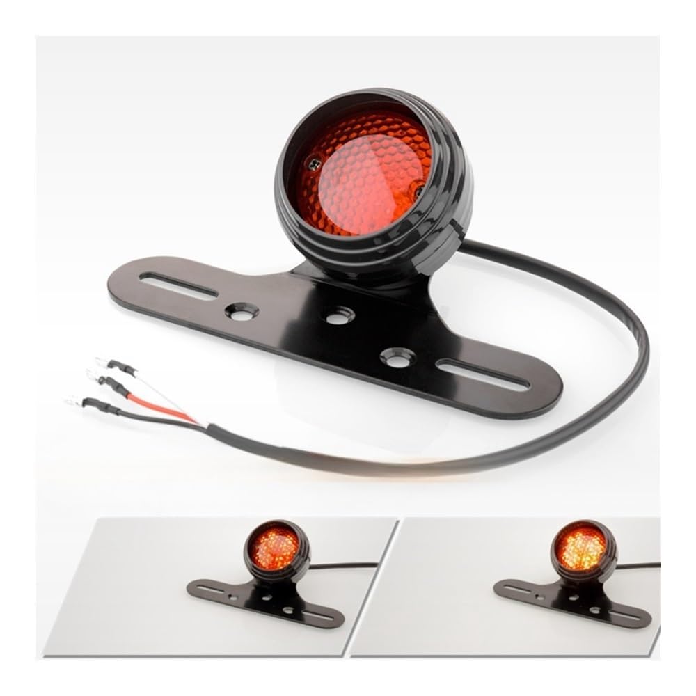 lampada stop moto Fanale Posteriore Per Moto, Luce Freno Con Supporto Targa, Luce Di Marcia Integrata, Fanale Posteriore A LED Universale Con Supporto